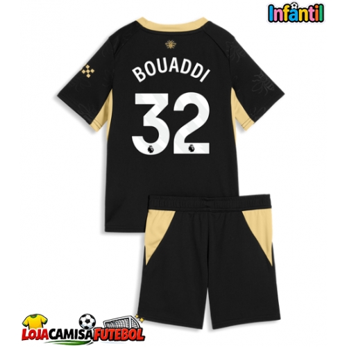 Camisa de Futebol Manchester City Ayyoub Bouaddi #32 Equipamento Secundário Infantil 2026-27 Manga Curta (+ Calças curtas)
